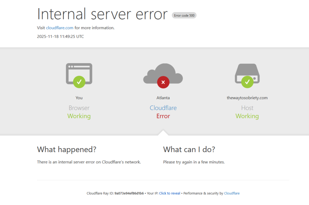 cloudflare internal server error message